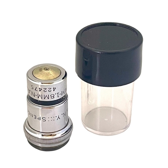 SPENCER LENSE CO Microscope Objective Lens with Case 1.8 MM 1.25-95X - Picture 1 of 3